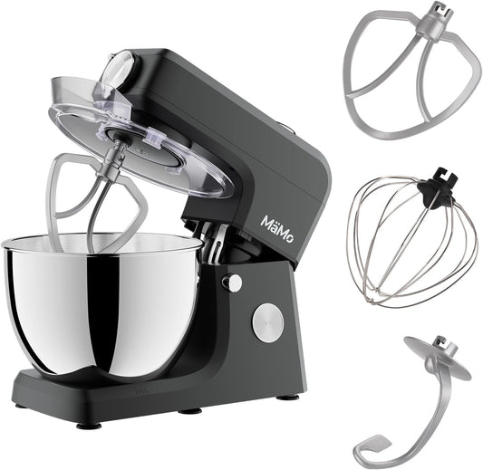 Keukenmachine met 1900 W – deegmachine, led-touchscreen, roerapparaat en mixer voor kneden, slagroom en vlees – 8 l roestvrijstalen kom, 11 snelheden, 6 programma's, 3-delige patisserieset