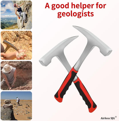 14 stuks inclusief een geologische hamer, apparatuur voor goudpannen en prospectie, geologiegeschenken voor volwassenen (MC1)