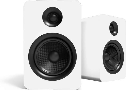 Kanto YU Passive 5.25" Passive Bookshelf Speakers with 1" Silk Dome Tweeter | External Amplifier Required | Pair | Matte White