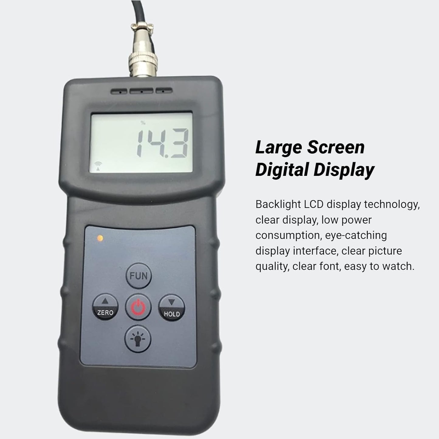 Bodemvochtigheidsmeter Digitaal display ABS Handmatige uitschakeling Bodemvochtmeter, voor landbouwbeplanting, voor industriële productie, voor tuinbenodigdheden, voor gebouwen