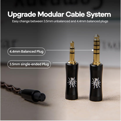In-Ear Monitor 7-Driver Quadbrid – IEM – In-Ear Hoofdtelefoon – Bedrade Oordopjes – Gaming In-Ears – Open-Back Ontwerp – Modulaire 3,5 mm/4,4 mm Kabel