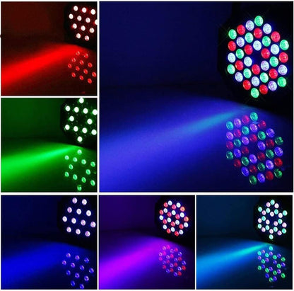 4 stuks oplaadbare ledlampen, par met par tas, RGB 36 led-spots, accu, podiumverlichting met afstandsbediening en geluidsactiveringsmodus, discolicht voor DJ, bar, bruiloft, party, festivals
