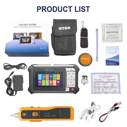 TM292 OTDR 1310/1550nm 24/22dB met 4,3-Zoll-Touchscreen, OTDR Singlemode met VFL OPM OLS Evenementenkaart RJ45, FC/UPC SC ST LC- Aansluiting opnemen