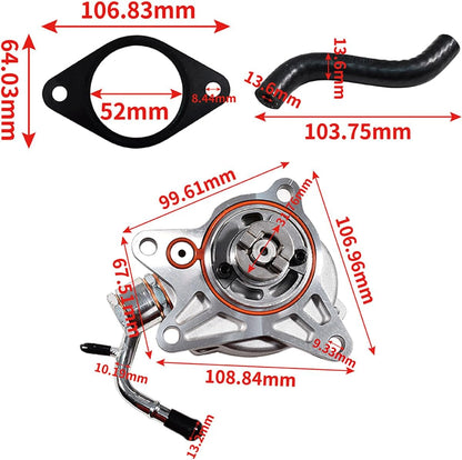 Vacuümpompset – Vacuümpomp – Remvacuümpomp – Vacuümpompkit – Vacuüm Pomp Set – Direct Passende Vervanging – Geschikt Voor 2,2 Liter Dieselmotoren 2012-2021