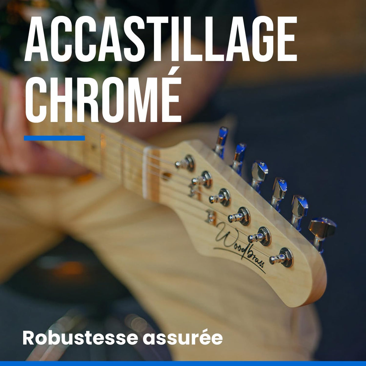 Woodbrass TL100 Elektrische Gitaar Zwart - Veelzijdige Gitaar Ideaal voor Beginners - Lichaam T-vorm Amerikaanse Linde Esdoorn Toets - Country, Hard, Rock