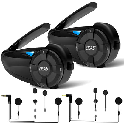 EJEAS Q7 Improved Helmet Intercom System, Bluetooth 5.1 Intercom Communication System (2 PCS)