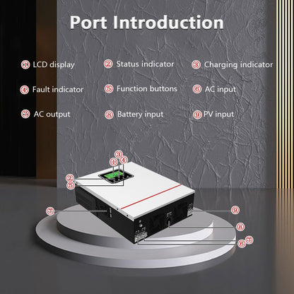 Y&H 1000W Solar Hybrid Inverter DC12V to AC230V, Off-Grid True Sine Wave Inverter with 40A MPPT Solar Charger Max PV 600W DC150V Input, Suitable fo