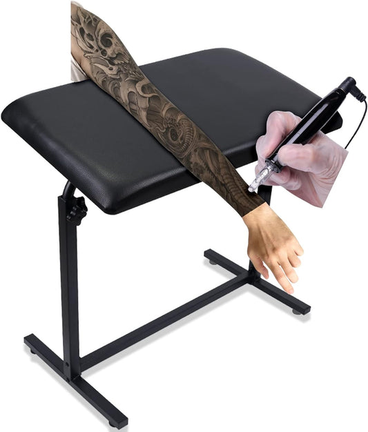 HOINCO Tattoo arm steun Tattoo benodigdheden, Armsteun voor tatoeëren Oversized Verdikte Zachte Pad Verstelbare Tattoo Tafel Schoonheid Stand Tattoo Apparatuur (Zwart)
