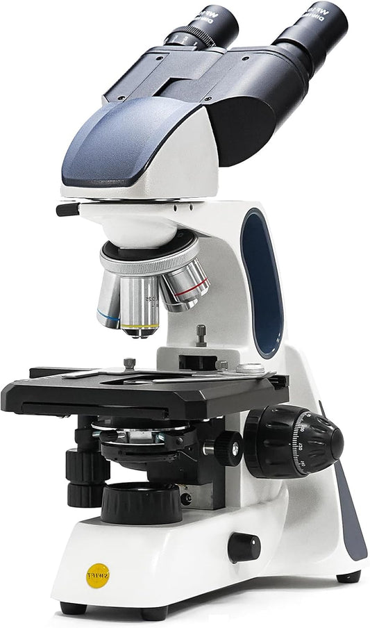 Swift SW400INF-B-CL 40X-2500X Magnificatie, Infinity Optical System Research-Grade Binocular Microscoop Compound Lab met Wide-Field10X/25X Eyepieces, Mechanical Stage, UltraPreciseFocusing