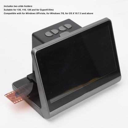 Film- en diascanner met stekker – Filmscanner – Diascanner – Negatiefscanner – Digitale filmscanner – 7 inch HD-beeldscherm – 16 GB intern geheugen