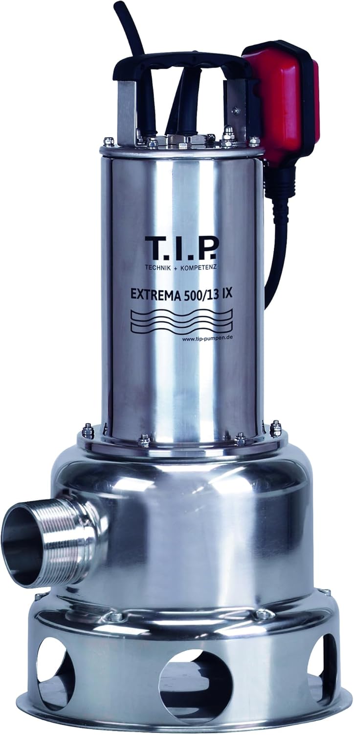 T.I.P. Extrema 500/13 IX 30171 Vuilwaterpomp, bouwpomp, debiet tot 30.000 l/u & T.I.P. 31090 Bouw- en industriële textielslang met koppelingen van 2 inch (C 52 Storz), 15 m