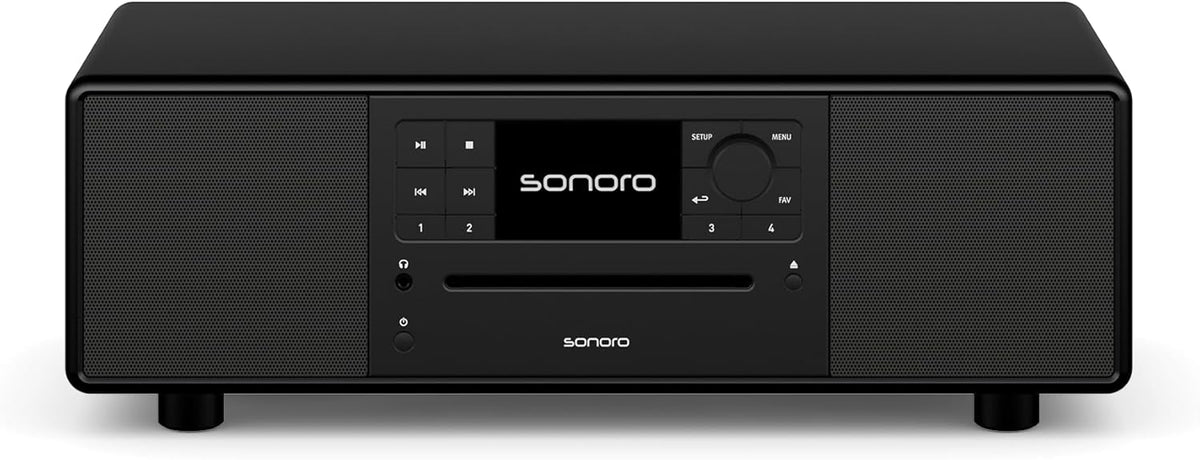sonoro Prestige compact systeem met cd-speler (FM, DAB Plus, Spotify, Deezer), mat zwart