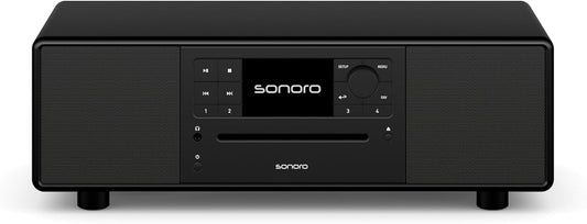 sonoro Prestige compact systeem met cd-speler (FM, DAB Plus, Spotify, Deezer), mat zwart