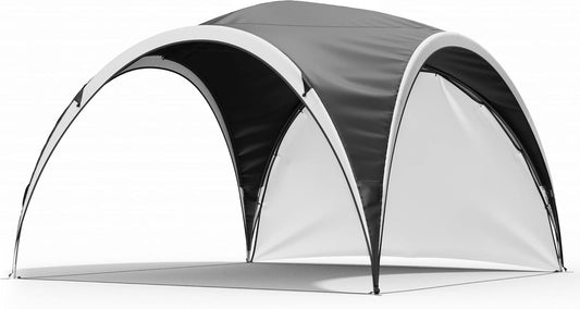ROODZ Paviljoen 3,20 x 3,20 m waterdicht UV-zonwering 50+ partytent, tuintent, stabiele, winterveilig, stormbestendig, hoogwaardige kwaliteit met zijpaneel, hoogte van 2,20 cm, bestel nu!