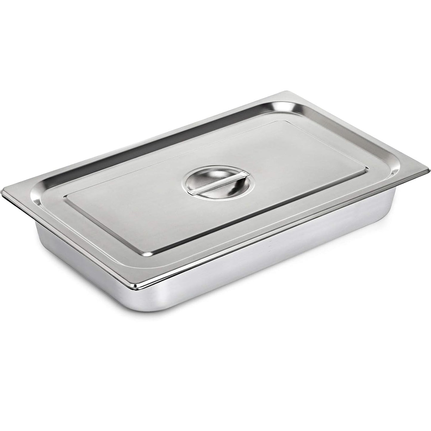 KITGARN 4 "Diepe Stoom Tafelpan Volledige Grootte 13L Diepe Voedsel Container Roestvrij Staal Oven Tray Anti-Jam Stoom Tafel Voedsel Pan Set van 4 Voedsel Pannen (4 "/4 STKS)