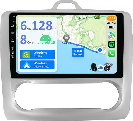 2-DIN Autoradio – Multimedia Speler – Auto Entertainment Systeem – Radiospeler – Navigatie Systeem – Android 14 Octa Core – 9 Inch IPS Touchscreen