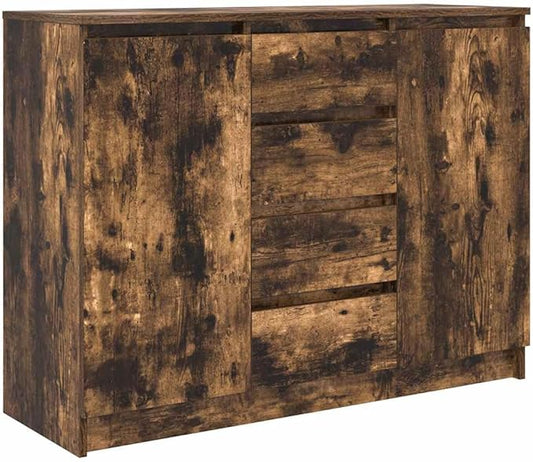Sideboard – Opbergmeubel – Dressoir – Halmeubel – Buffetkast – Gerookt Eiken – Duurzaam Bewerkt Hout – Compacte Afmetingen 100,5x35x76 cm