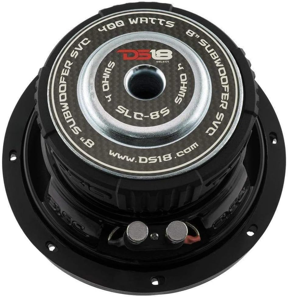 1 SUBWOOFER DS18 SELECT SLC-8S SLC8S 20,00 cm 200 mm 8" 200 watt rms en 400 watt max svc single voice coil 4 ohm sub ideaal voor kofferbakdeksel, 1 stuk
