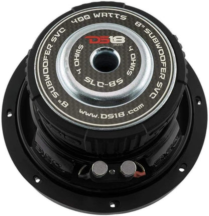 1 SUBWOOFER DS18 SELECT SLC-8S SLC8S 20,00 cm 200 mm 8" 200 watt rms en 400 watt max svc single voice coil 4 ohm sub ideaal voor kofferbakdeksel, 1 stuk
