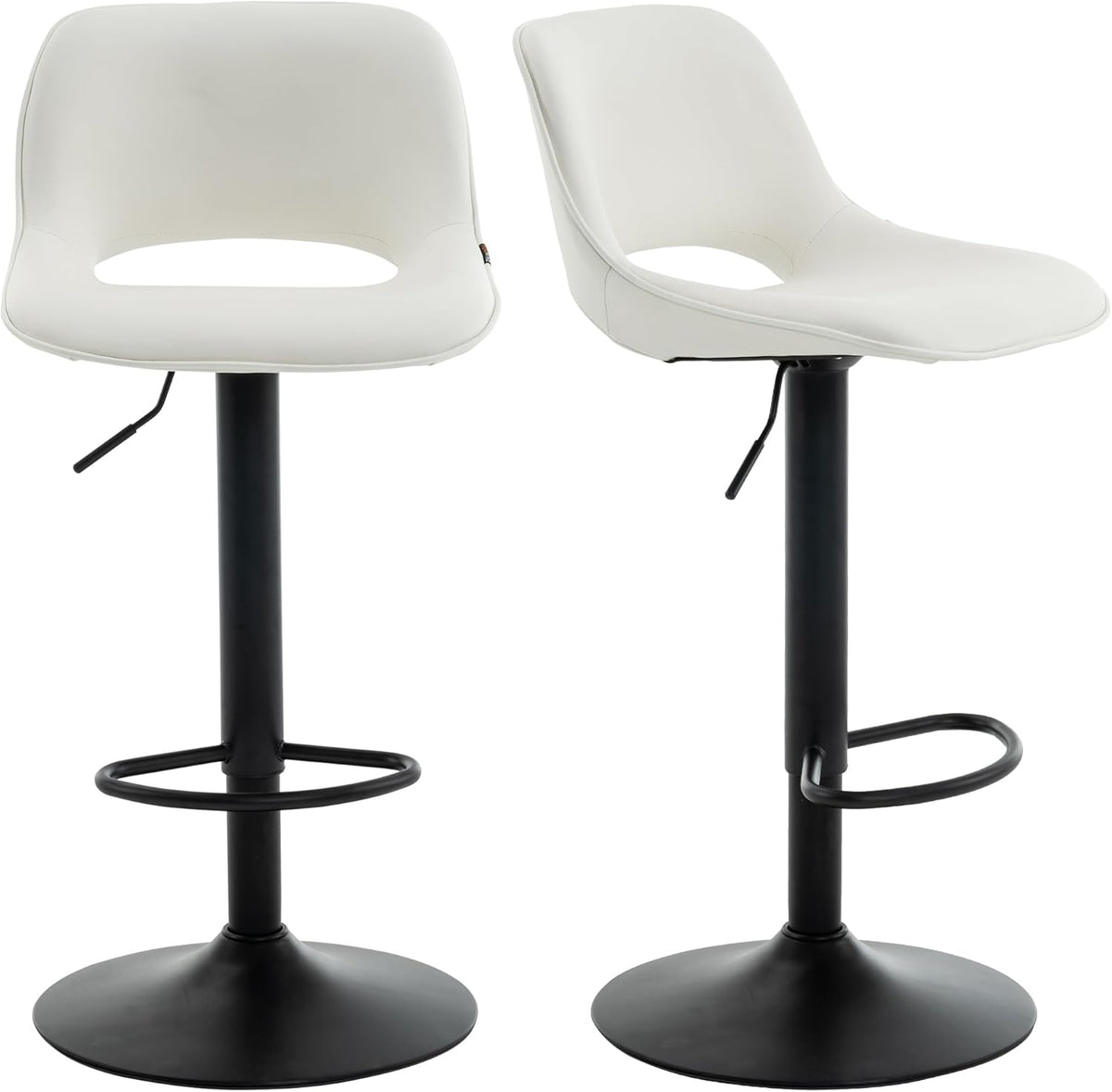 YOUNIKE Bar stool set of 2 white - QUORE