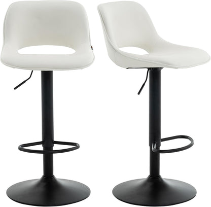 YOUNIKE Bar stool set of 2 white - QUORE