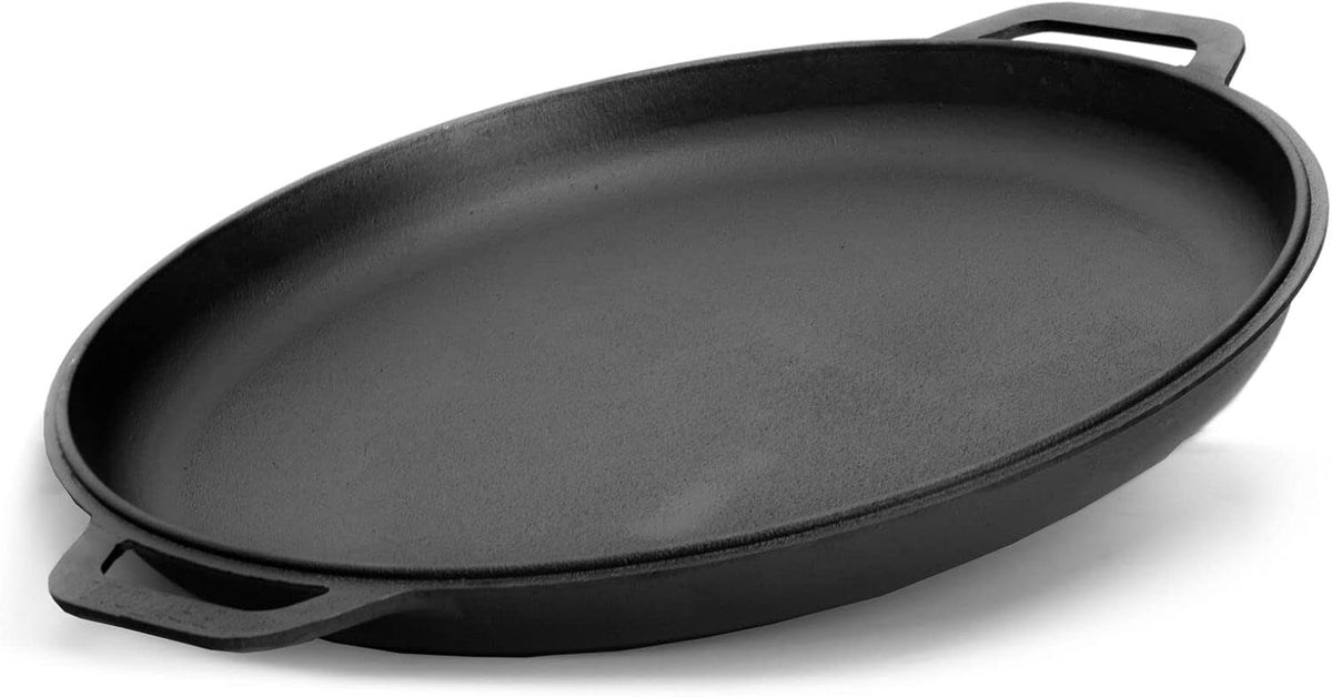 4BIG.fun Kazan Cast Iron Casserole, 15 Litres with Lid, Casserole, Wok Pan, Grill, Cast Iron, Camping Pot, Asian Wok, Traditional Cast Iron Pan, Grill Wok
