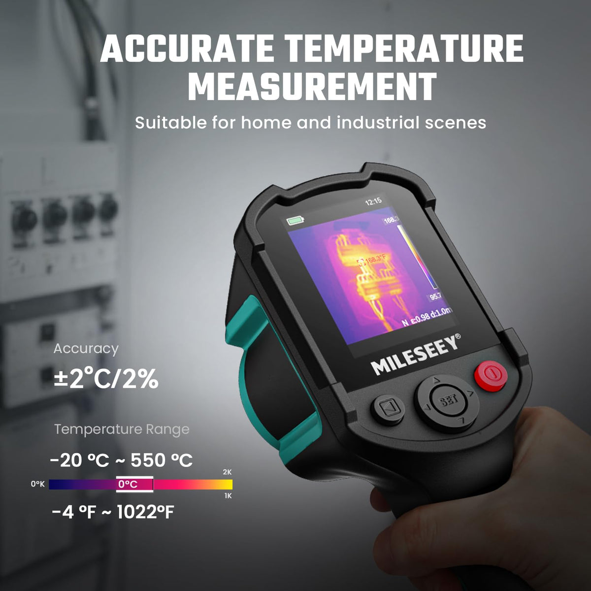 MiLESEEY TR10 thermocamera, super resolutie 192 x 192, professionele warmtebeeldcamera, updatefrequentie 25 Hz, warmtecamera van -4 °F tot 1022 °F, batterijduur van 8 uur