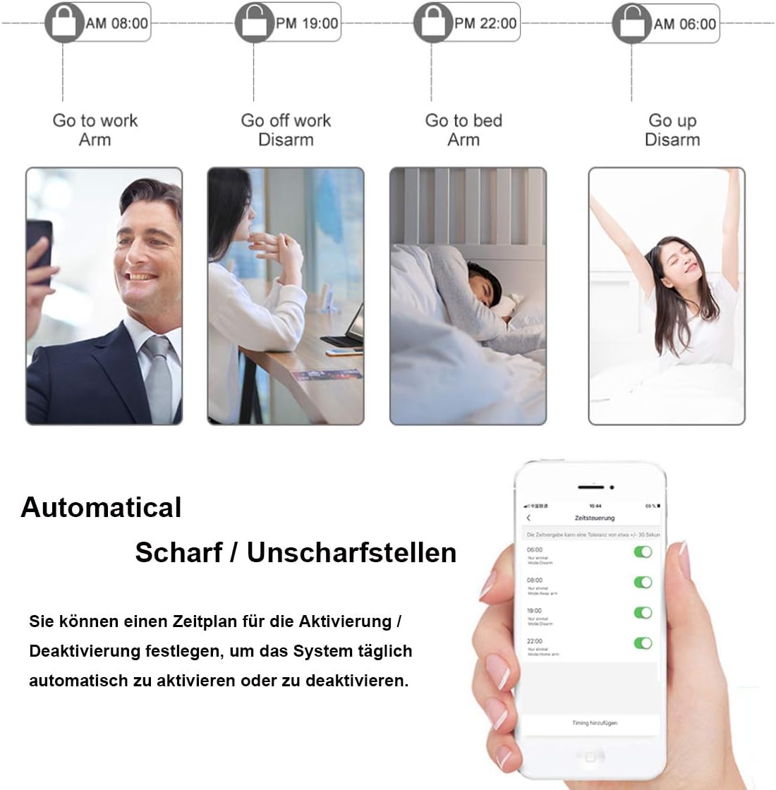 TecPeak - Draadloos Thuisalarmsysteem, WiFi/gsm Alarmkit met Sirene Beveiliging Die Een Zeer Effectieve Modus Biedt Om Uw Thuis en Kantoor Te Beschermen... (A6)