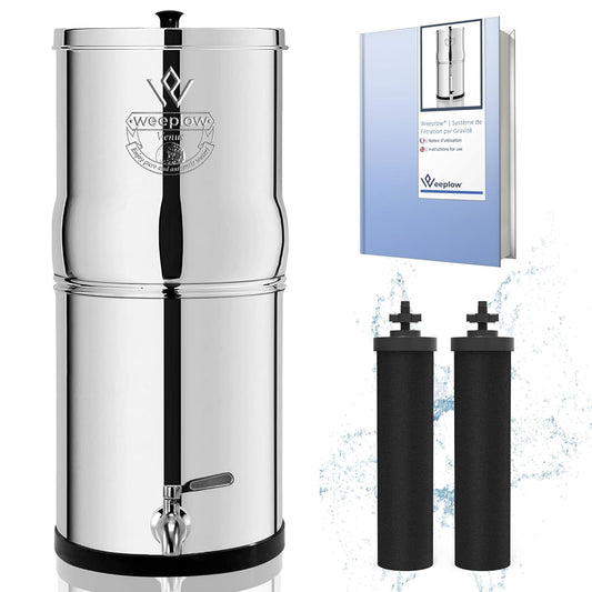 Zwaartekracht Waterfiltratiesysteem – Waterfilter – Filtersysteem – Drinkwaterfilter – Waterzuiveringssysteem – 5,6 Liter – AISI 304 Roestvrij Staal