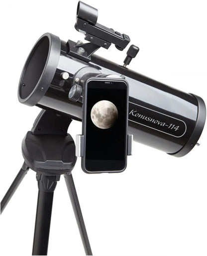 KONUS | KONUSNOVA-114 Newton astronomische refractortelescoop met 70 mm diameter, brandpuntsafstand 900 mm en statief.