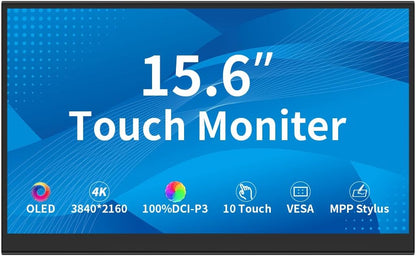 Touchscreen Monitor – Beeldscherm – Display – Scherm – Computerscherm – 15,6 Inch 4K OLED – 10-Punts Capacitief Touch