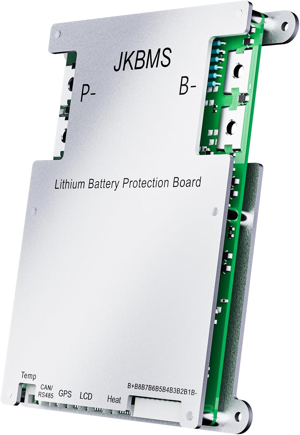 JKBMS Smart BMS 4S-8S 12V-24V 200A 1A met Bluetooth, RS485 en Actieve Balancering voor Li-Ion, LiFePO4 en LTO Batterij Bescherming (JK-B1A8S20P)