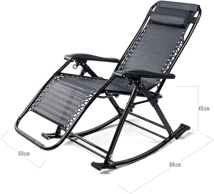 Folding Chair Folding Recliner Padded Zero Gravity Chairs Chair Adjustable Patio Lounge Recliner Chair Recliner Chair Recliner (Color : Grey, Size : One Size)