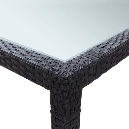 Tuintafel – Tuinmeubel – Balkontafel – Terrastafel – Tuinset – Weerbestendig – 200 x 150 cm – Poly Rattan – Zwart – Onderhoudsvriendelijk