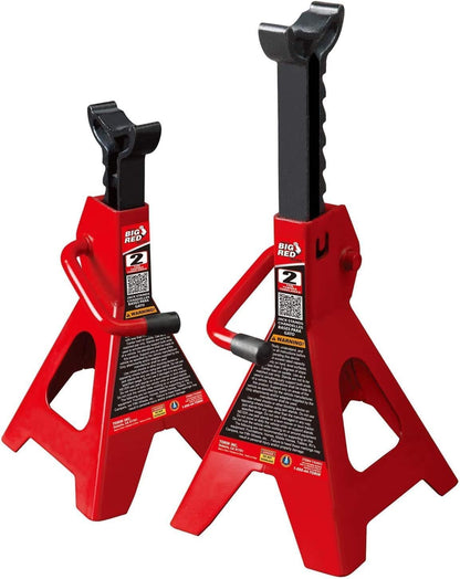 BIG RED Torin Hydraulische trolley vloerkrik, combo met 2 krikstandaards, 2 ton capaciteit (T82001)