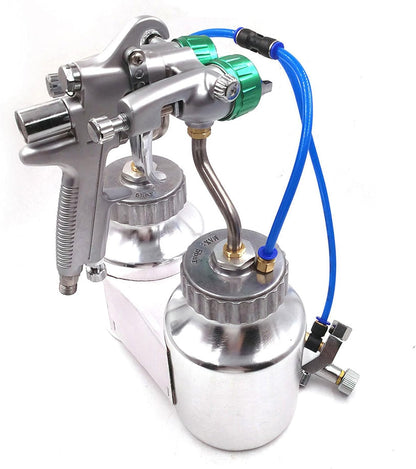 Spuitpistool Met Dubbele Sproeier – Verfspuitpistool – Pneumatisch Pistool – Schilderpistool – Verfspuitmachine – Roestvrijstalen Onderdelen – 1200 Tpm – 1,3 MM Mondstuk Diameter