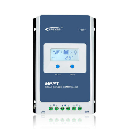 EPEVER MPPT Solar laadregelaar 40 A 12 V/24 V Auto Max PV 100 V Gemeenschappelijk Negatief met Max LCD-scherm PV100 V Zonnepaneel regelaar voor verzegelde lithium overstroomde gel (Tracer4210AN)