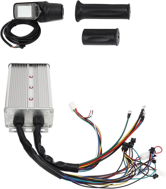 Topyond 48V 60V 1500W Electric Scooter Controller with S886 Half Twist Throttle Panel Set Electric Bike Conversion Kit for Electric Scooters