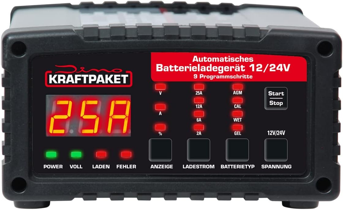 Acculader Auto – Batterijlader 12V 24V – Acculader Regelbaar – Automatische Batterijlader – Intelligente Acculader – 28 Laadprogramma’s – Accu Revitalisatie Functie