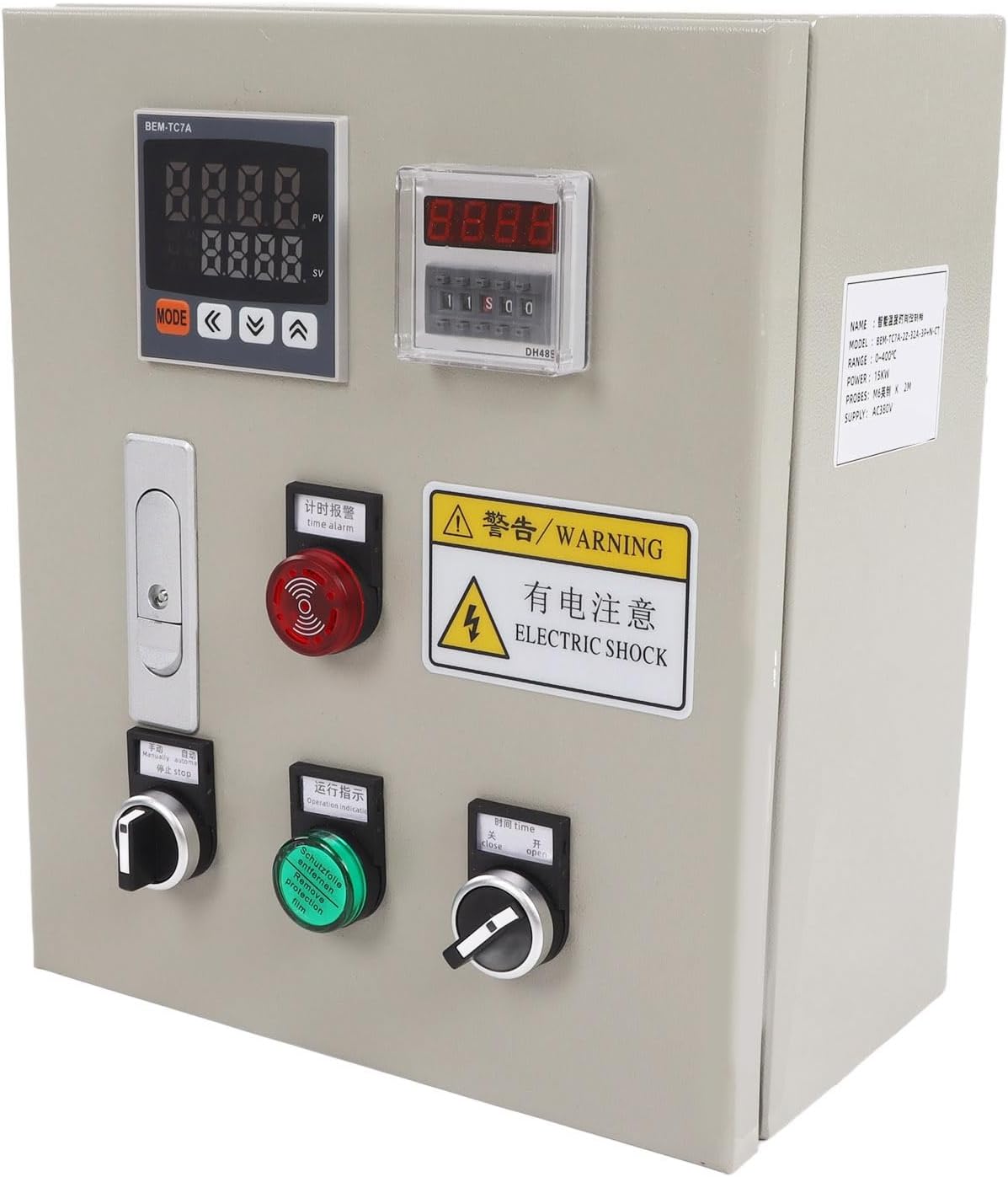PID Temperatuurregeling Box Intelligent Temperatuurcontroller met Thermokoppel 380V AC 3 Fase 15KW
