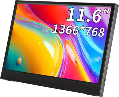 Portable Monitor 11.6 Inch HD IPS – USB-C & HDMI Second Screen for Laptop, Mac and PC, Lightweight External Monitor for Work, Travel and Home Office - QUORE