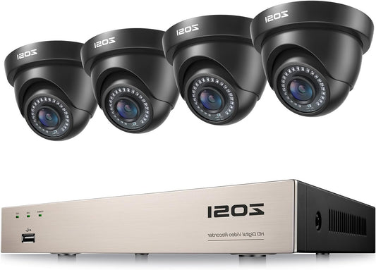 Buitencamera Set – Beveiligingscamera – Domecamera – Videobewakingssysteem – CCTV Camera – Full HD 1080P Beelden – 24 Meter Infrarood Nachtzicht