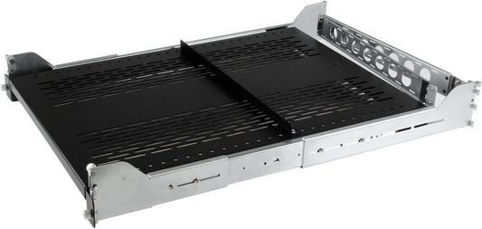 StarTech.com 2U Geventileerde schuifplank voor rackmontage met kabelbeheerarm - Inbouwdiepte van 70 tot 80 cm - 22,7 kg draagkracht - Opbergvak voor rack-apparatuur - 60 cm Diepte (UNISLDSHF192)