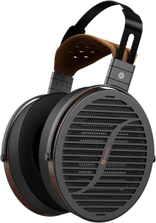 Fosi Audio i5 Open-back Planar Magnetische Hoofdtelefoon met 97 mm Ultragroot Diafragma, CNC-metaal en Walnotenhout, Audiophile Bedrade Studiohoofdtelefoon voor Apparaten met Meerdere Bronnen