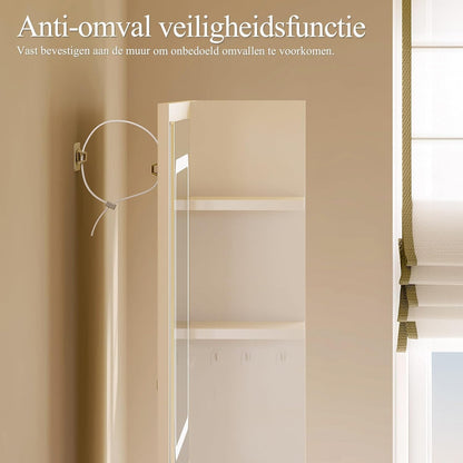 Make-up Tafel – Kaptafel – Toiletspiegel – Make-up Bureau – Make-up Spiegel – LED Spiegel Met 3 Kleurtemperaturen – Ingebouwde Stopcontacten Met 6 Lades
