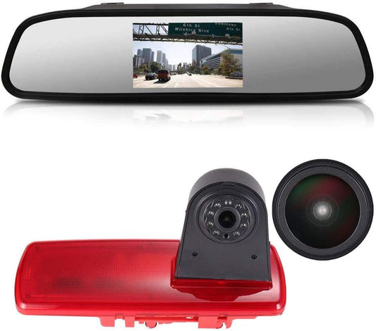 1280 x 720 pixels auto derde dak top mount remlicht camera remlicht achteruitrijcamera voor FIAT Talento Nissan NV300 Primastar Renault Traffic 3 opel Vauxhall vivaro + 4,3" LCD-monitor HD
