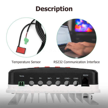 SolaMr 20A MPPT Solar Charge Controller 12V/24V Auto Identifying System Voltage Intelligent Regulator met LCD Display - ML2420A