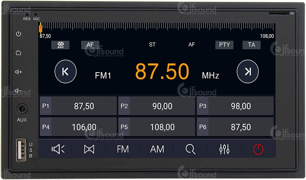 Universeel autoradio 2DIN Android GPS Bluetooth WiFi Dab USB Full HD Touchscreen Display 6.2" Easyconnect Processor 8core Stembediening