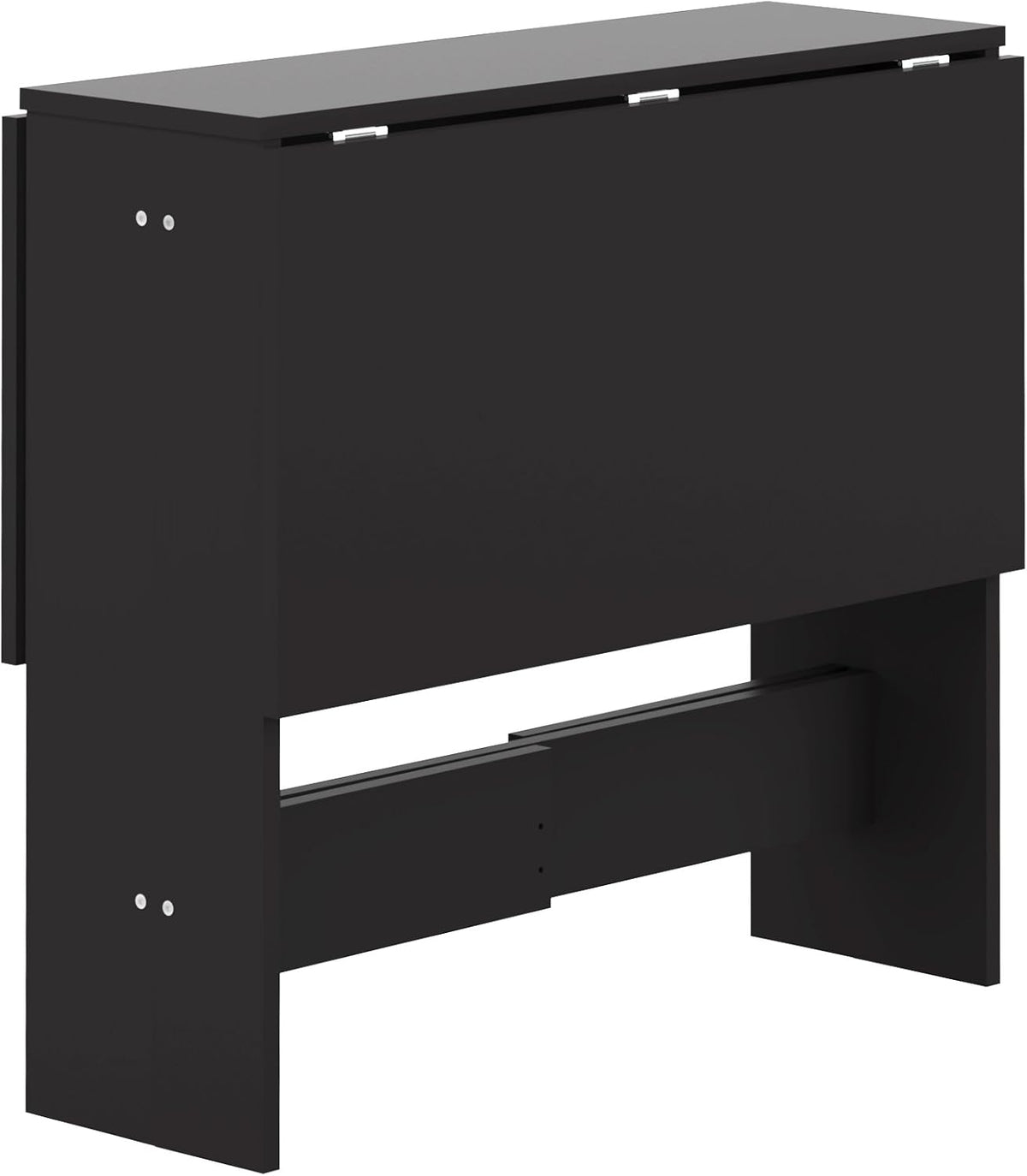 vlinder, klaptafel met 2 kleppen, van melamine spaanplaat, zwart, 103/67/28 x 76 x 73,4 (l x b x h).