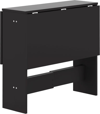 vlinder, klaptafel met 2 kleppen, van melamine spaanplaat, zwart, 103/67/28 x 76 x 73,4 (l x b x h).